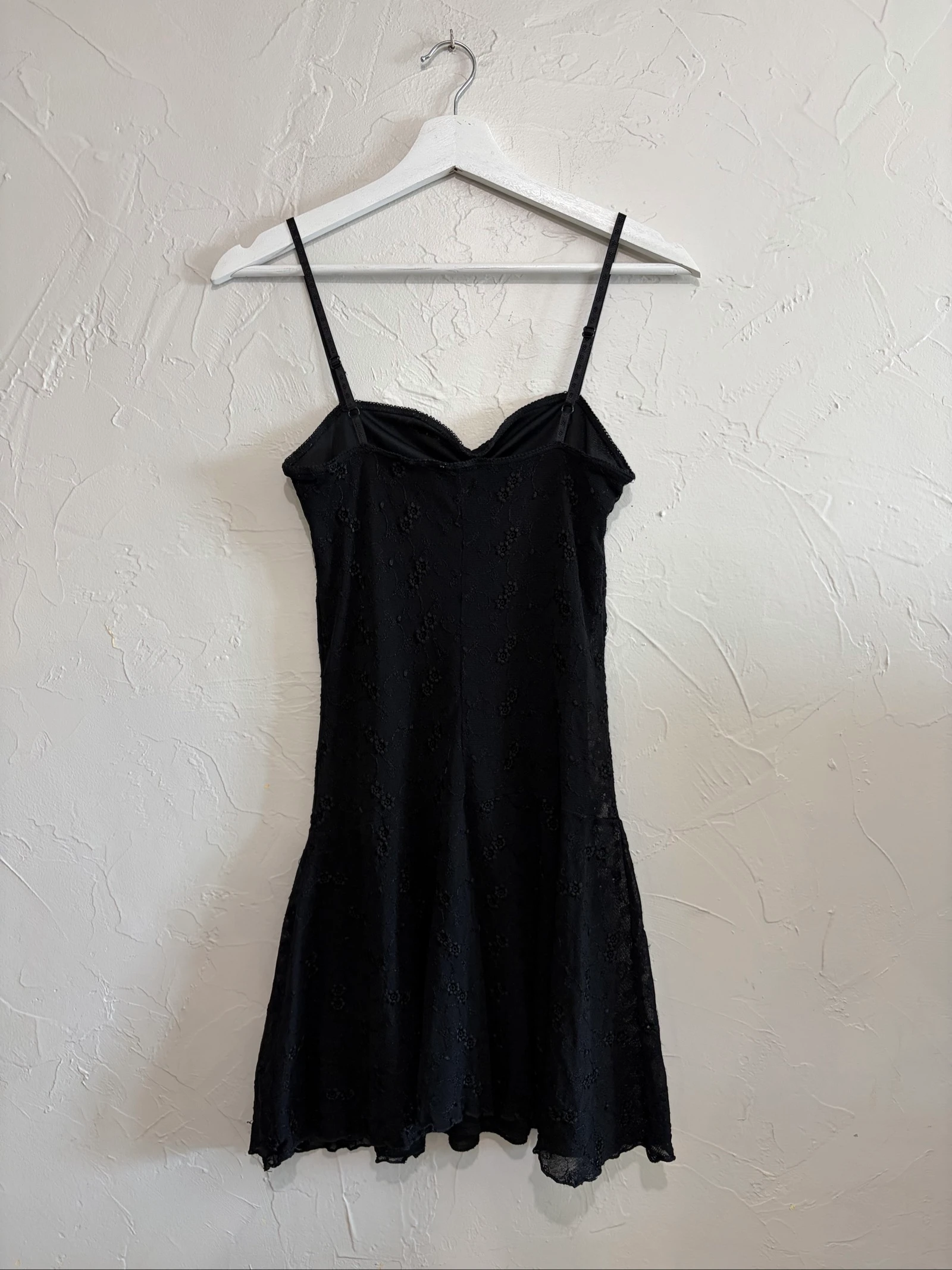 Mini vestido de renda preto tamanho 36 – photo 2